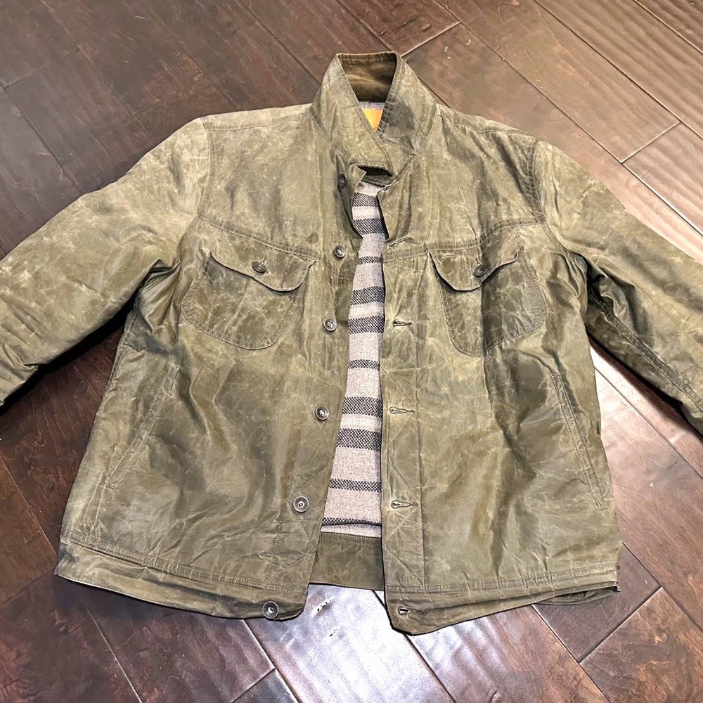 Taylor Stitch Lined Long Haul Waxed Canvas Jacket (L, 42)